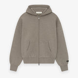 ESSENTIALS Classic Full Zip-Up Hoodie Homestead Heather