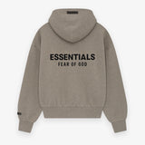 ESSENTIALS Classic Full Zip-Up Hoodie Homestead Heather