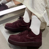 Nike Air Force 1 Low Burgundy Suede  勃根地酒紅 HV4406-600