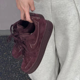 Nike Air Force 1 Low Burgundy Suede  勃根地酒紅 HV4406-600