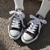 Maison Mihara Yasuhiro Canvas Low Black A01FW702-BLK