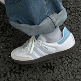 ADIDAS Samba OG 'White Halo Blue Gum' ID2055
