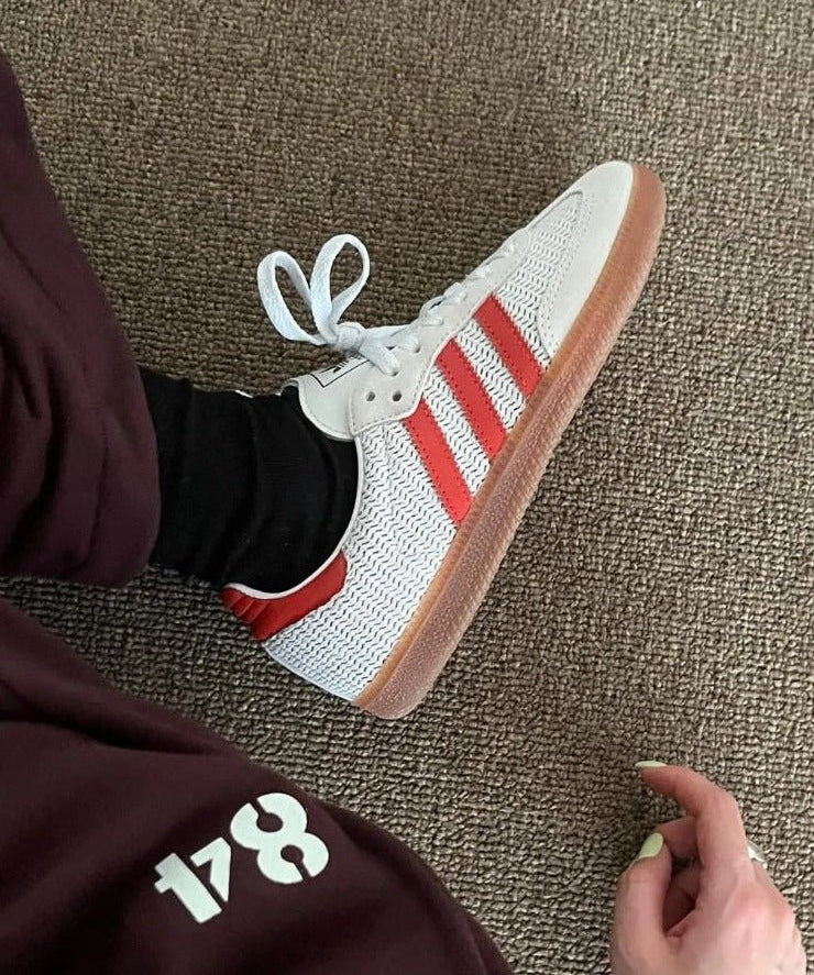 Adidas Samba OG 編織紅白 - HADNUS