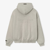 ESSENTIALS Embossed Classic Fleece Zip-Up Hoodie Warm Heather