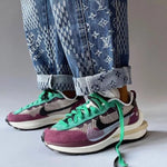 Sacai X Nike Vapor Waffle Purple Green - HADNUS